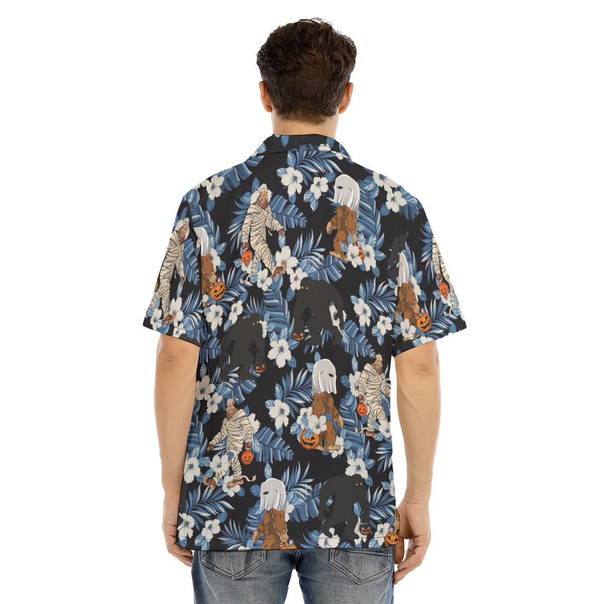Bigfoot Mummy Halloween Hawaiian Shirt