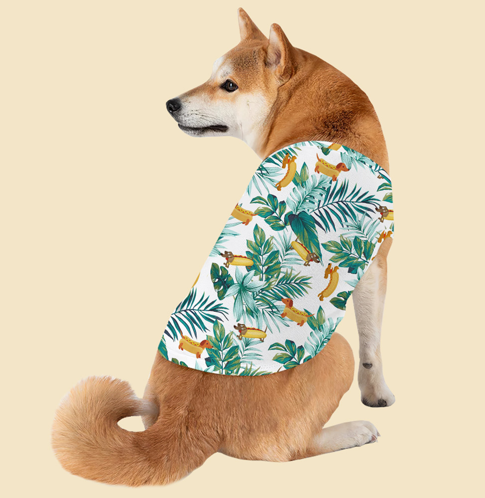 Matching Family Hawaiian Outfits Funny Tropical Sausage Dachshund - variant image 1