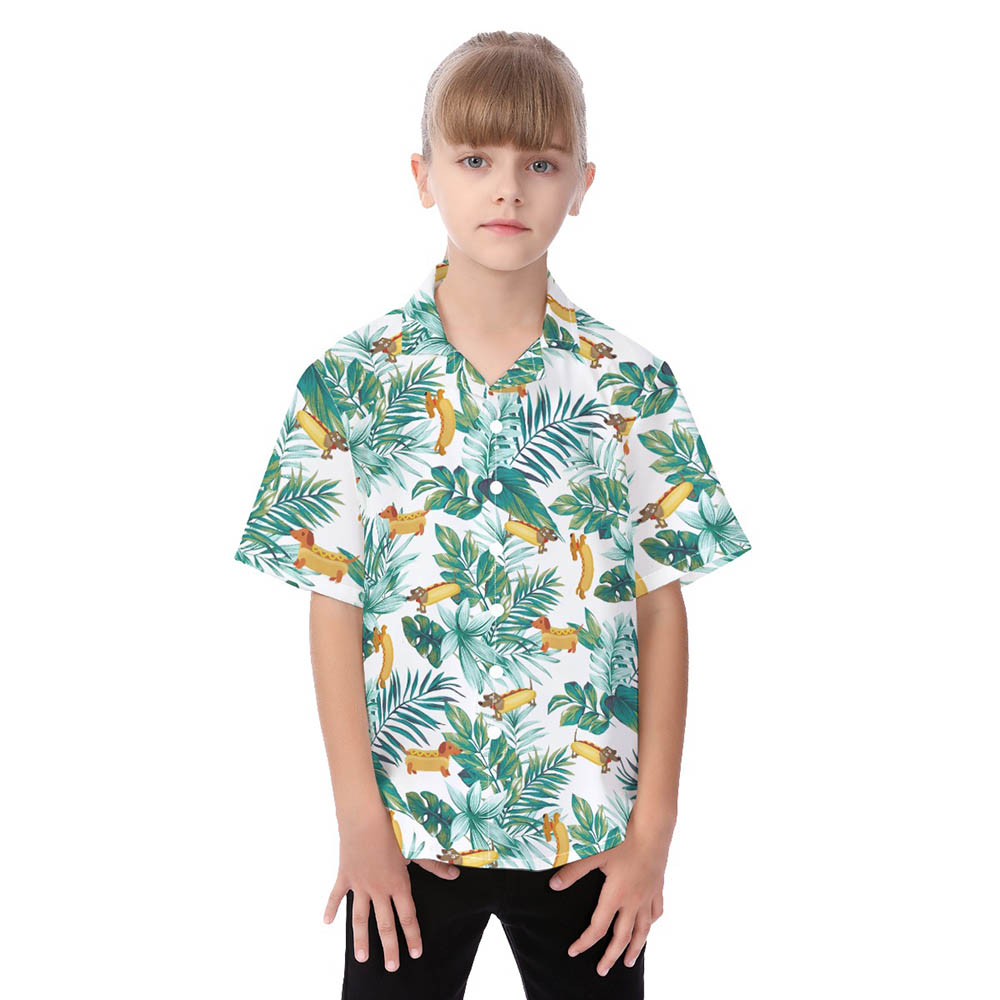 Matching Family Hawaiian Outfits Funny Tropical Sausage Dachshund