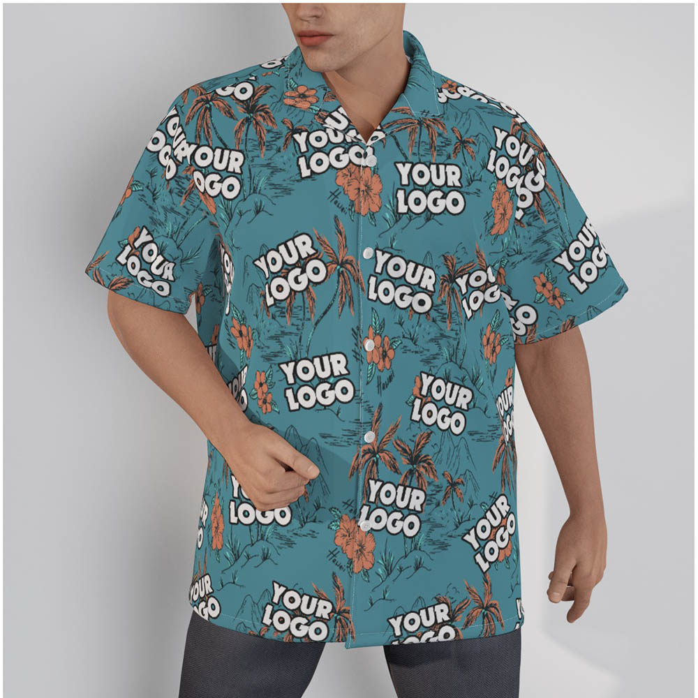 Custom Vintage Tropical Hawaiian Shirt With Company Logo - variant image 1