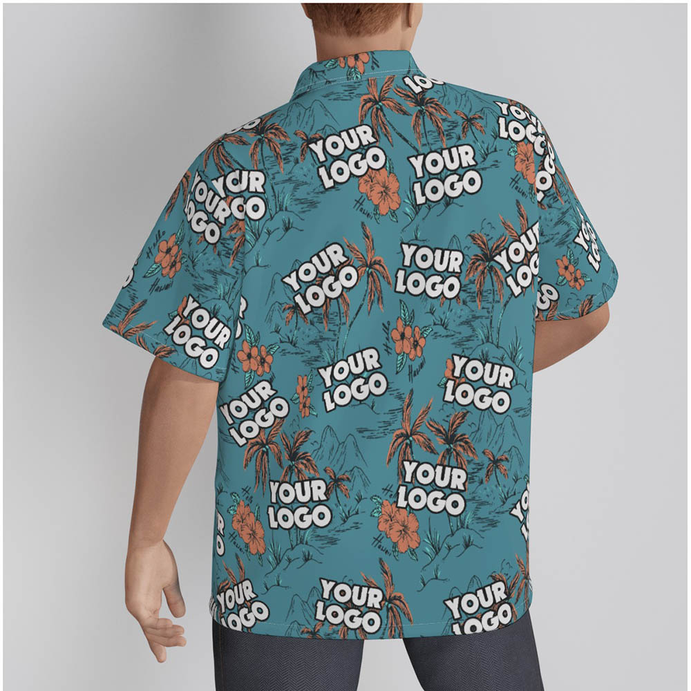 Custom Vintage Tropical Hawaiian Shirt With Company Logo