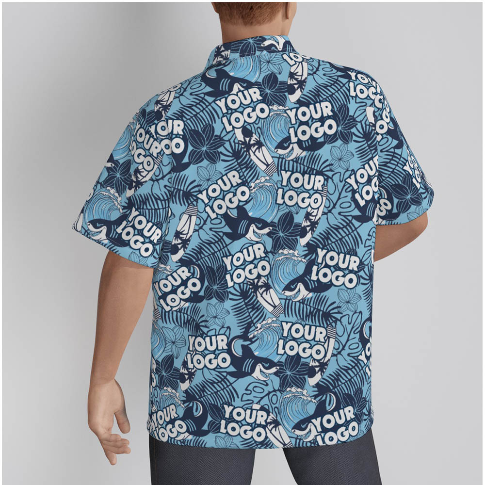 Custom Logo Shark Vintage Hawaiian Shirt