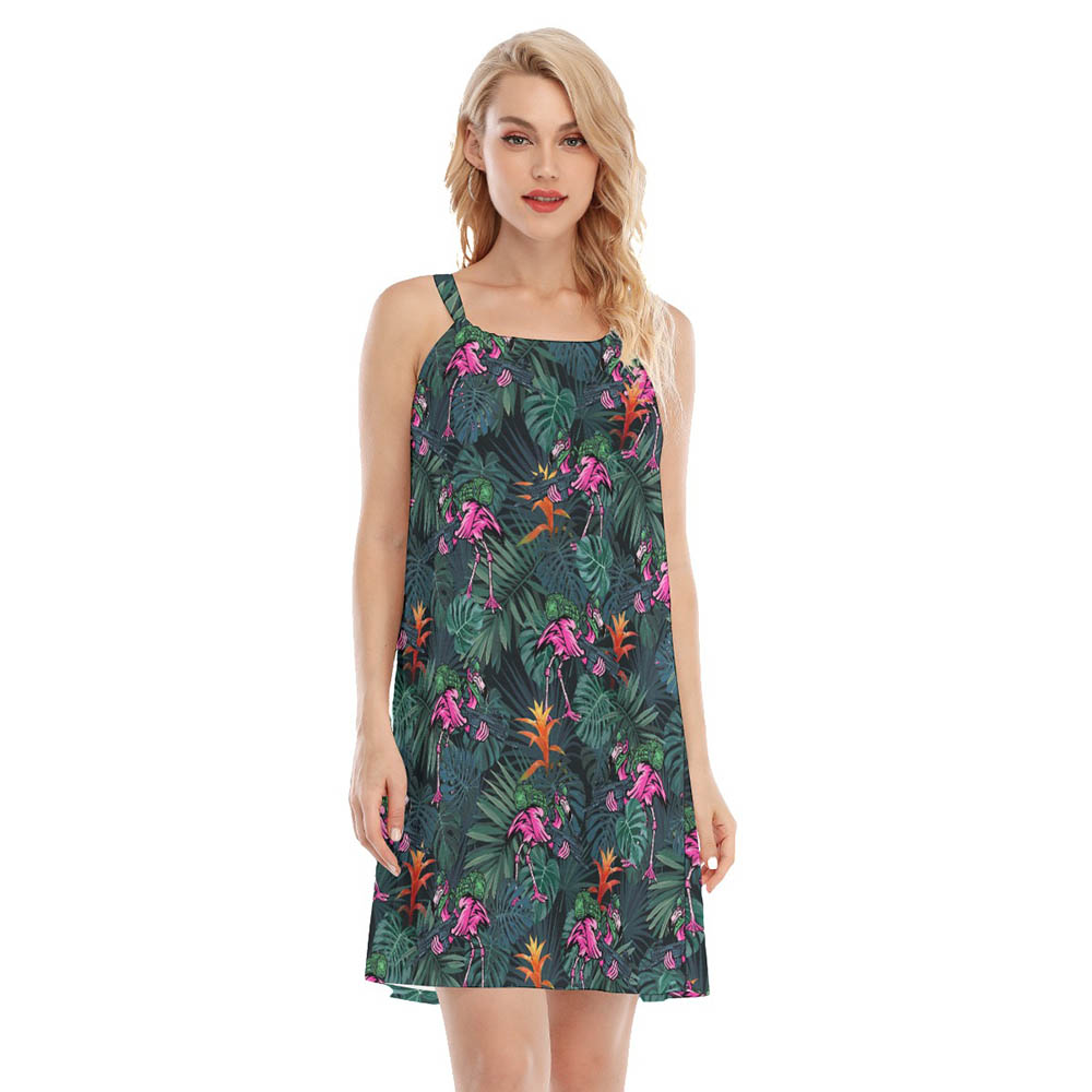 Tropical Tactical Flamingo Hawaiian Dresses For Women - variant image 1