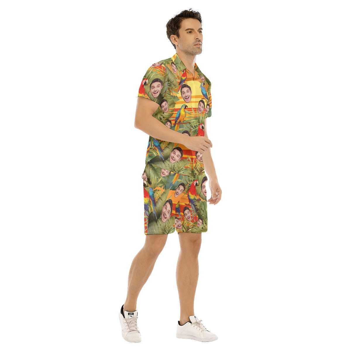 Personalized Multiple Faces Hawaiian Shirt And Shorts For Men