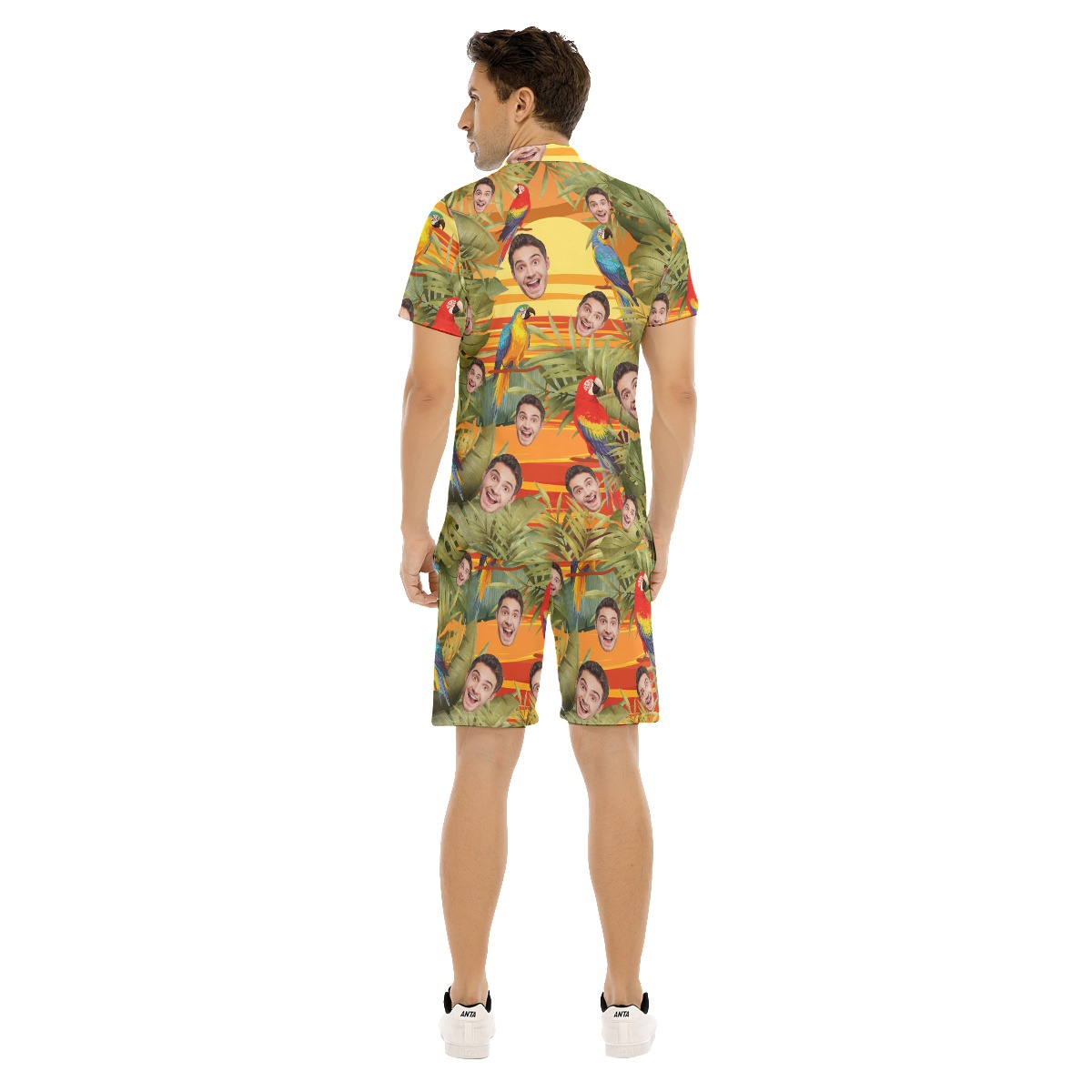 Personalized Multiple Faces Hawaiian Shirt And Shorts For Men