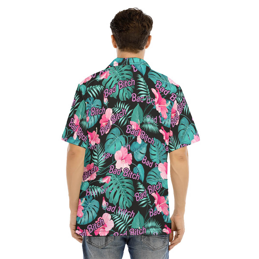 Bad Bitch Hawaiian Shirt Tropical Print