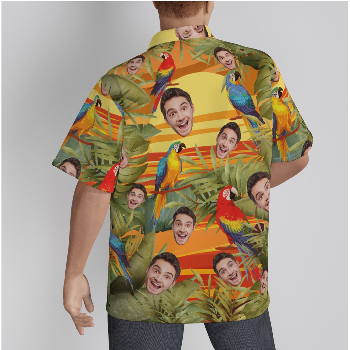Personalized Sunset Hawaiian Shirt With Faces For Men
