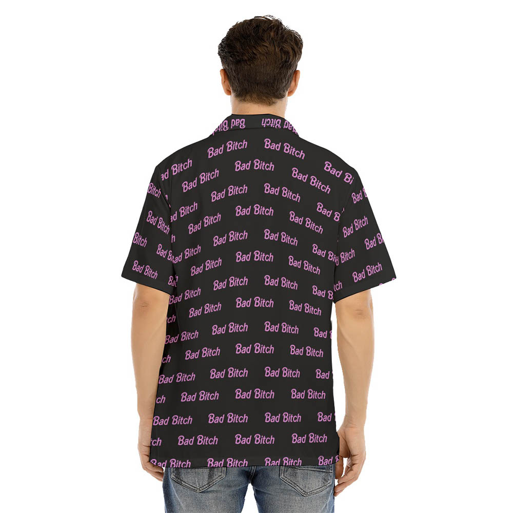 Naughty Bad Bitch Men's Button Up Shirt