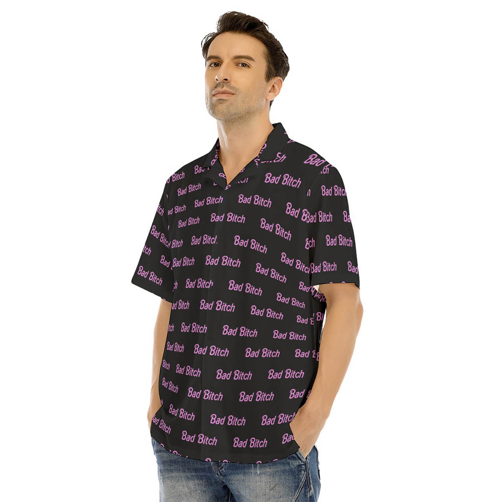 Naughty Bad Bitch Men's Button Up Shirt