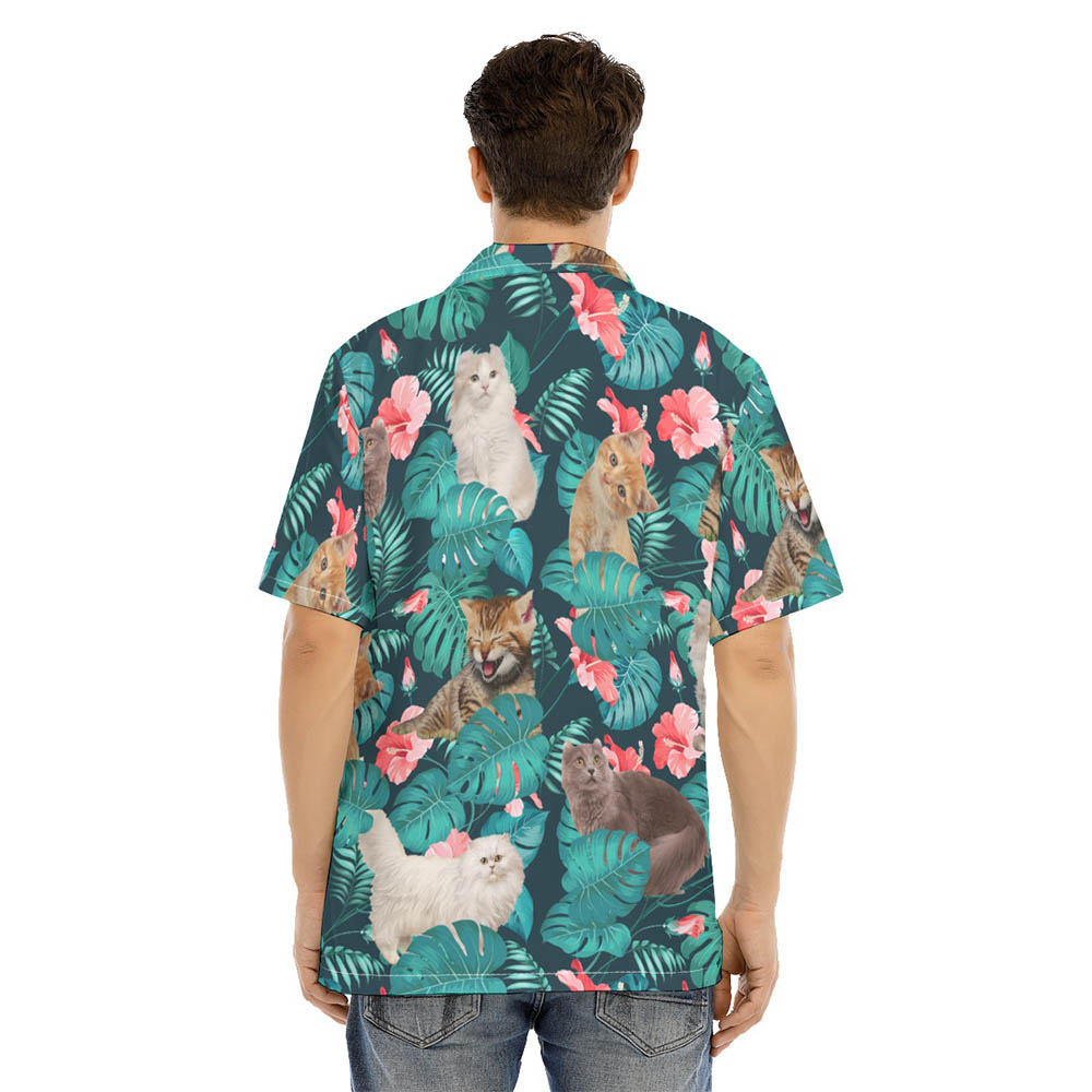 Funny Cat Men's Tropical Shirt