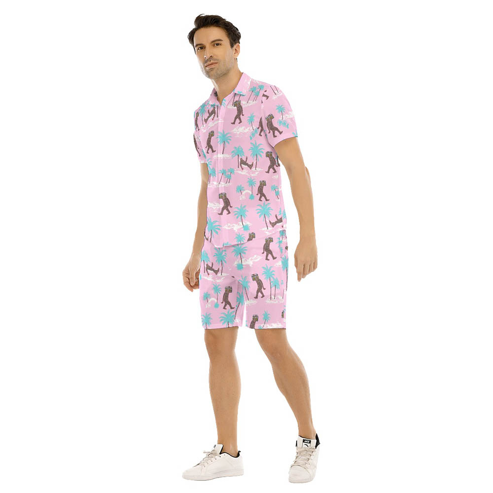 Sasquatch Hawaiian Shirt Set For Men