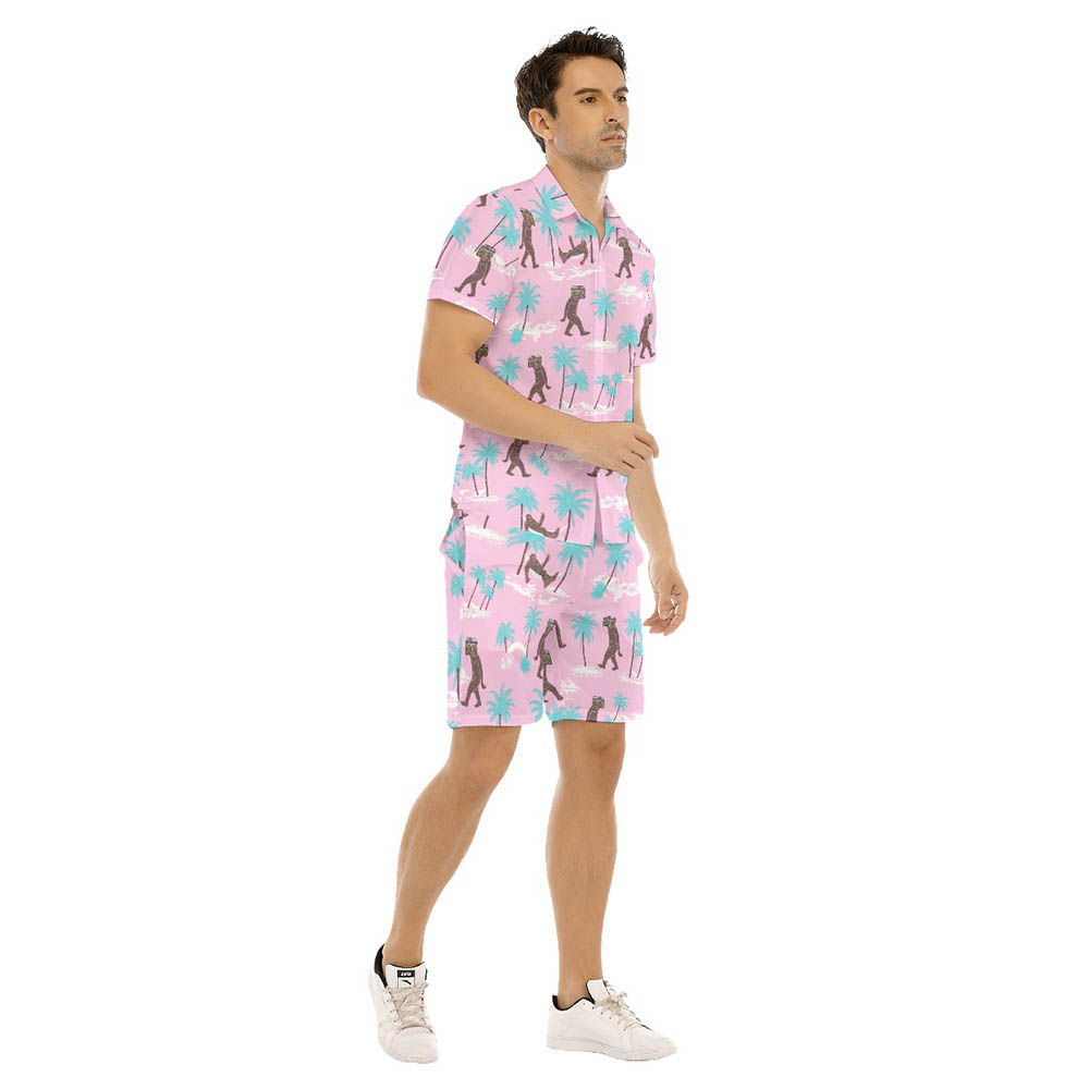Sasquatch Hawaiian Shirt Set For Men