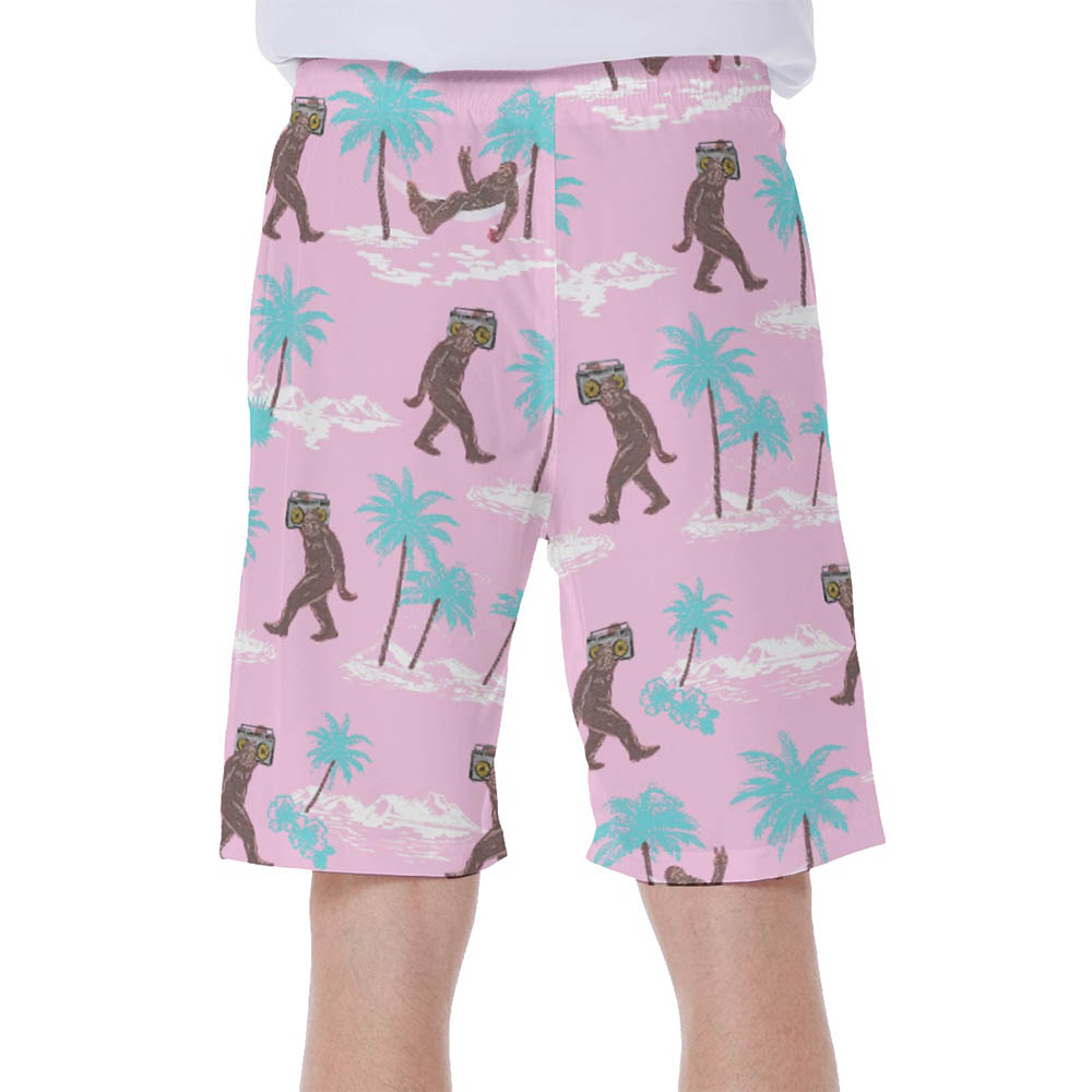 Funny Bigfoot Tropical Swim Trunks For Men