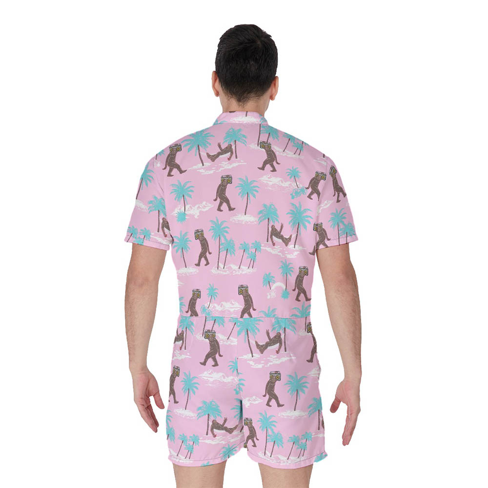 Funny Bigfoot Tropical Romper For Men