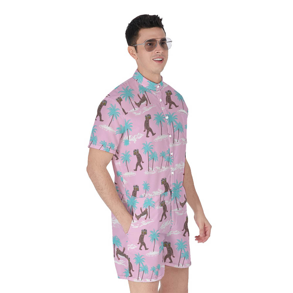 Funny Bigfoot Tropical Romper For Men