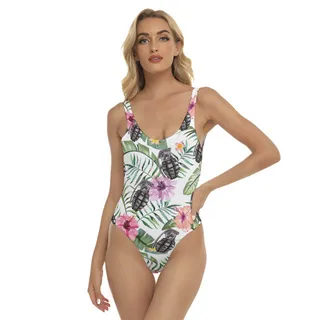Hibiscus Tactical Grenade Hawaiian Swimsuit For Women