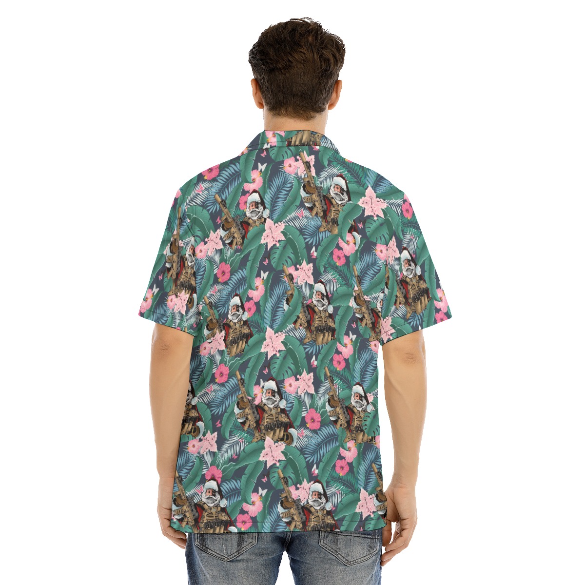 Cool Santa Tactical Gun Hawaiian Shirt