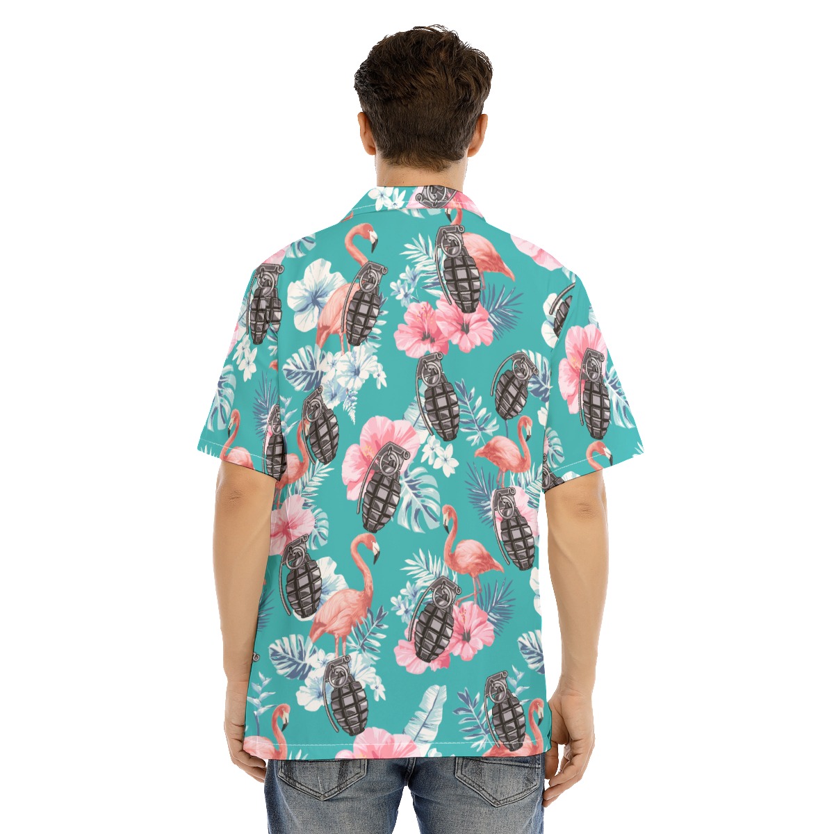 Grenade Tactical Floral Flamingo Hawaiian Shirt