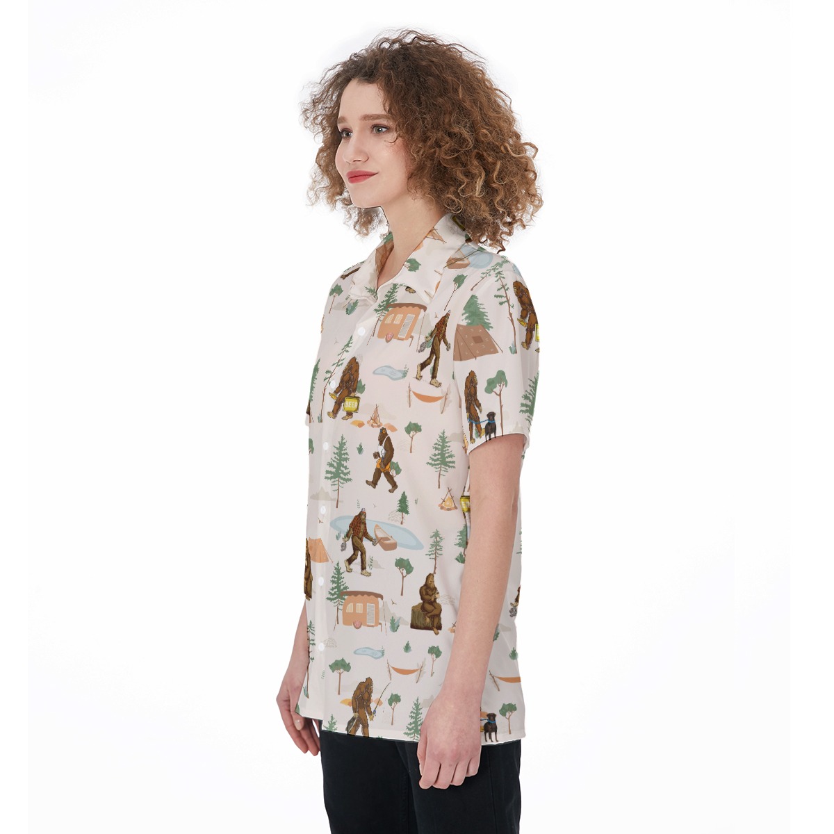 Sasquatch Camping Women's Hawaiian Shirt