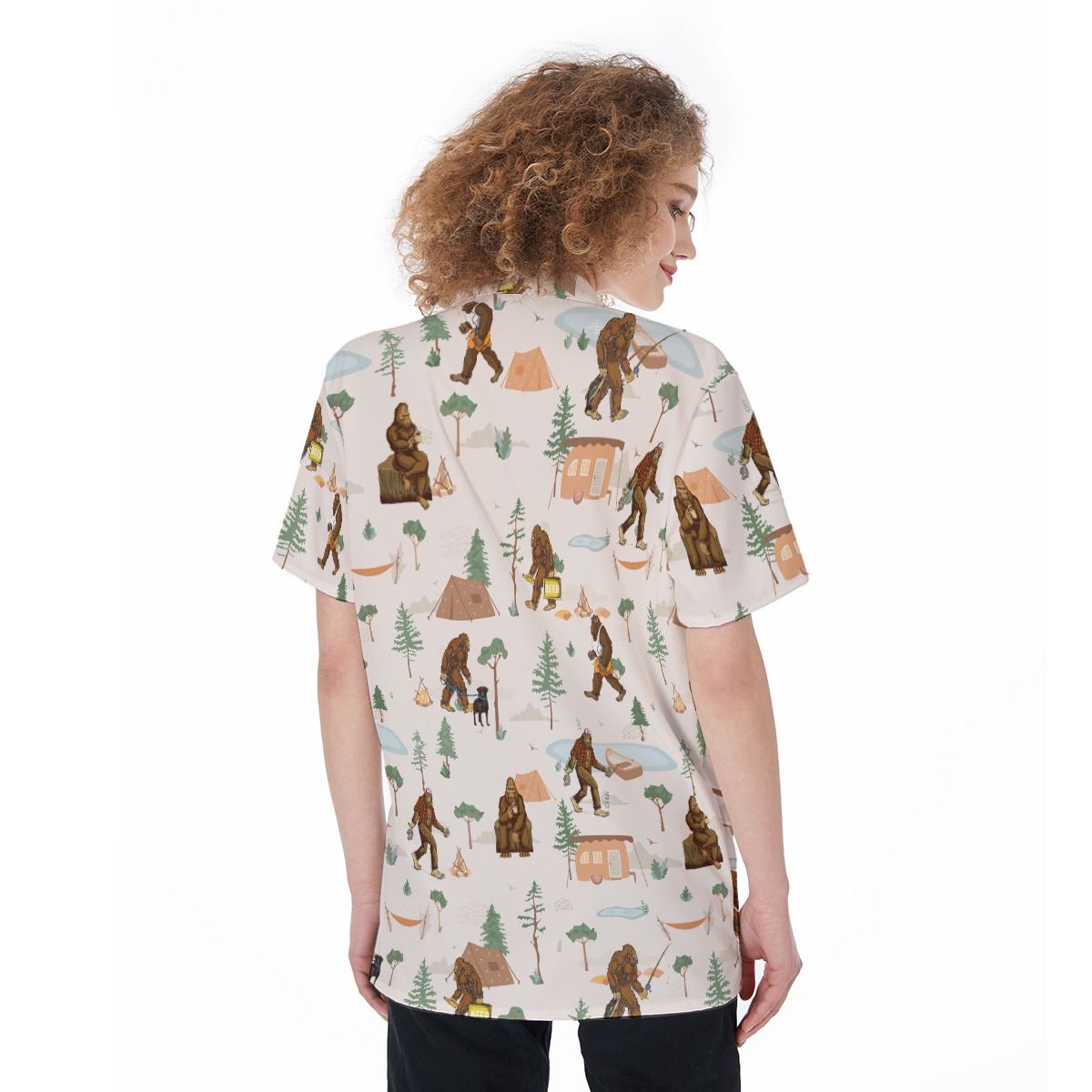 Sasquatch Camping Women's Hawaiian Shirt