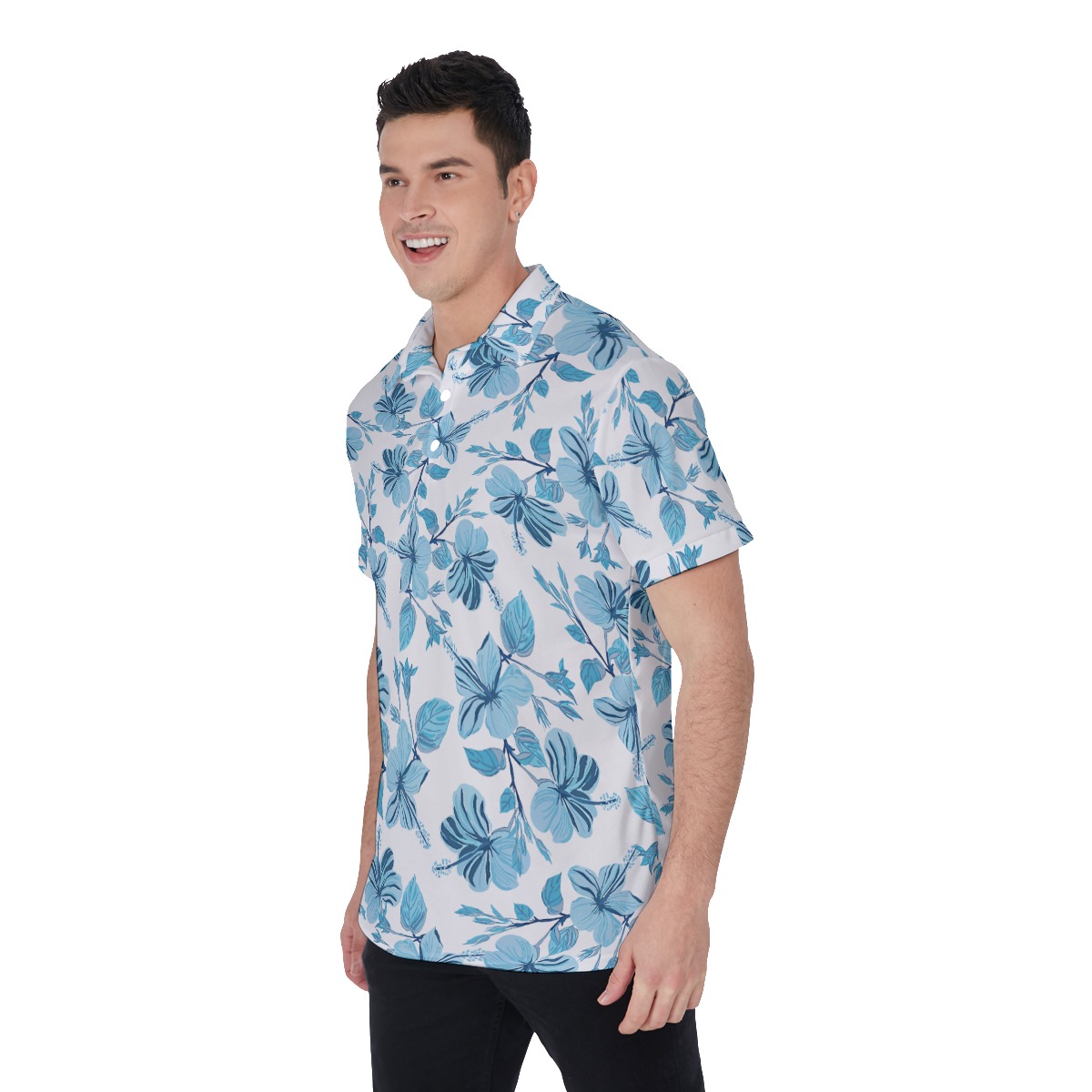 Tropical Hawaiian Polo Shirt For Men