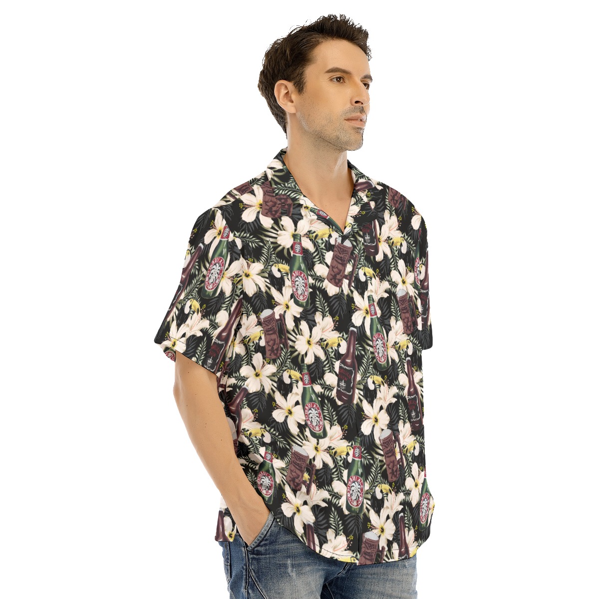 Floral Toucan Beer Vintage Hawaiian Shirt