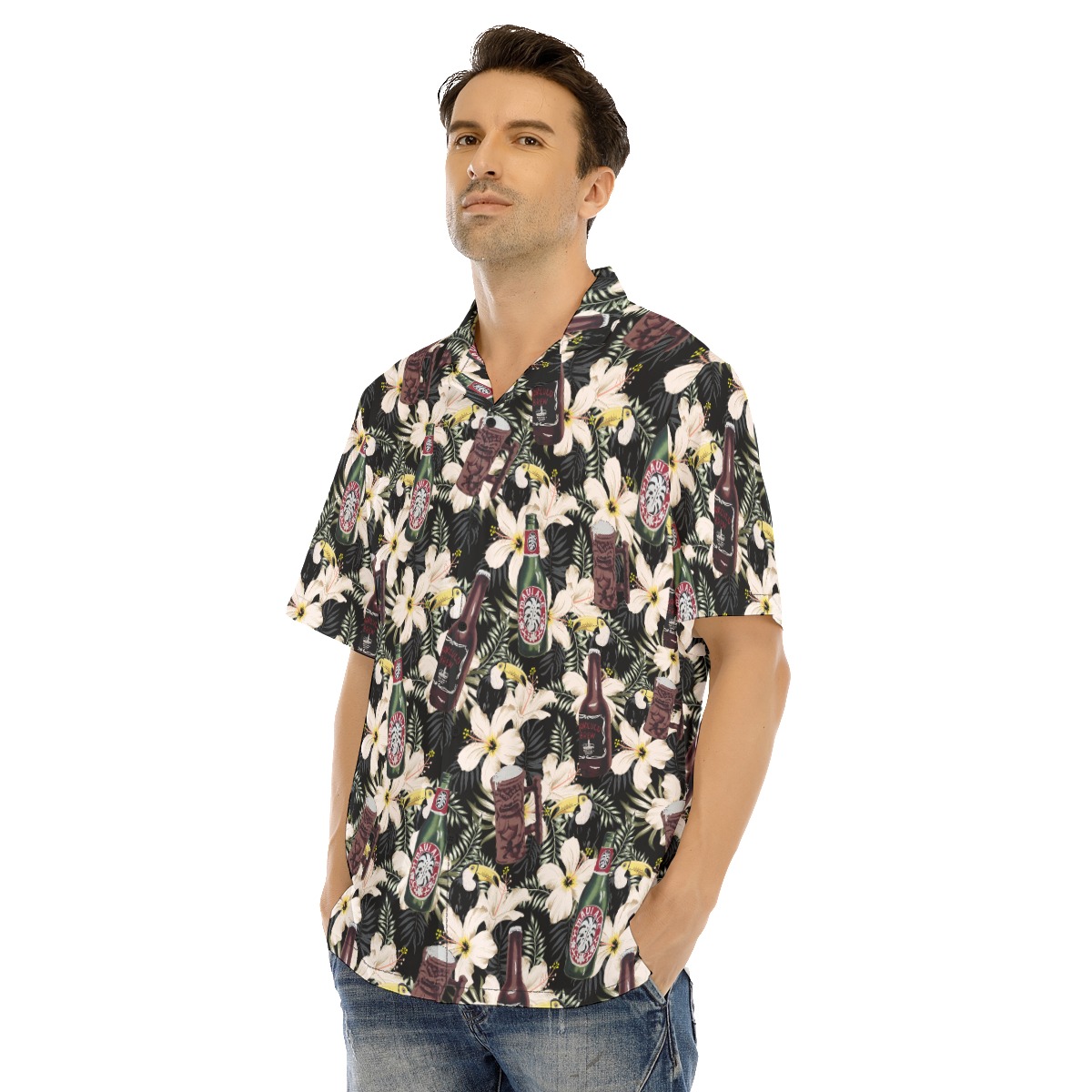 Floral Toucan Beer Vintage Hawaiian Shirt