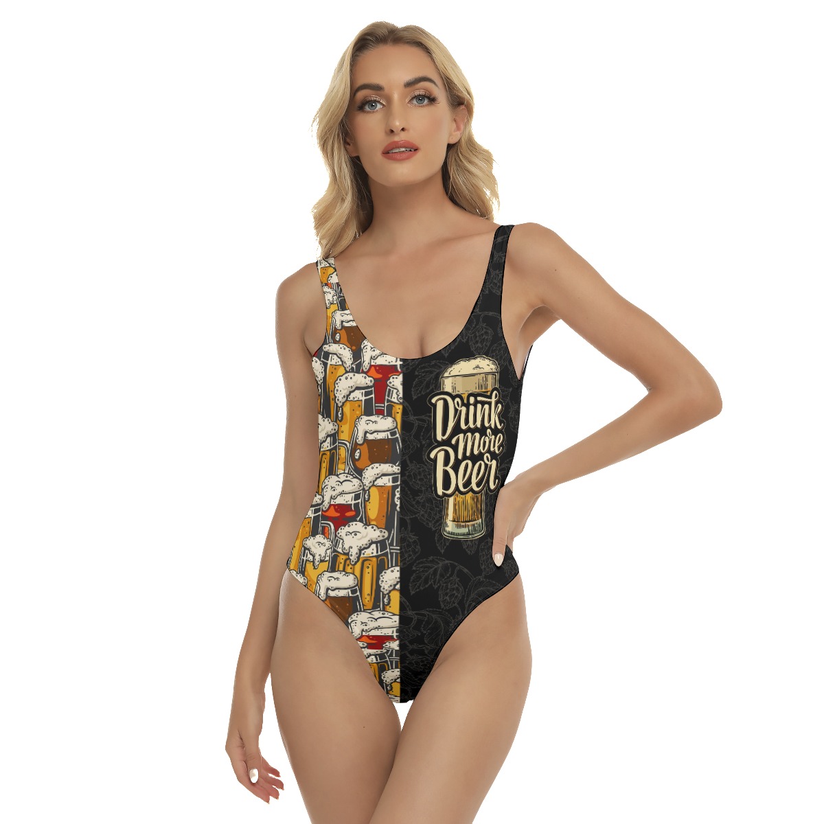 Funny Beer Hawaiian Swimsuit For Women - variant image 1