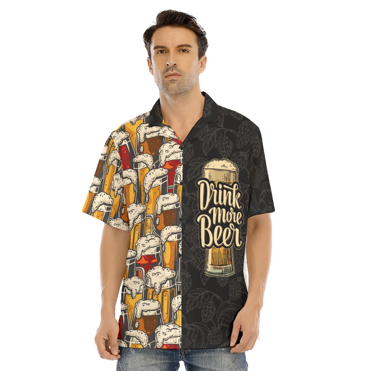 Funny Drink More Beer Hawaiian Shirt For Men - variant image 1