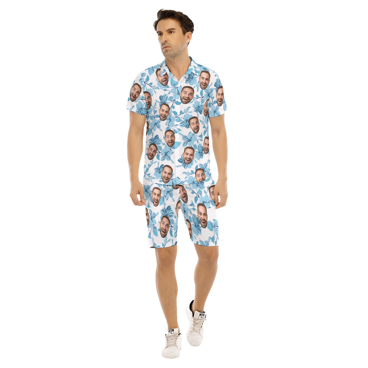 Custom Face Hawaiian Outfits With Shirt And Shorts For Men - variant image 1