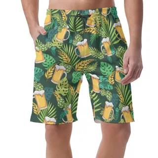 Tropical Beer Hawaiian Beach Shorts For Men