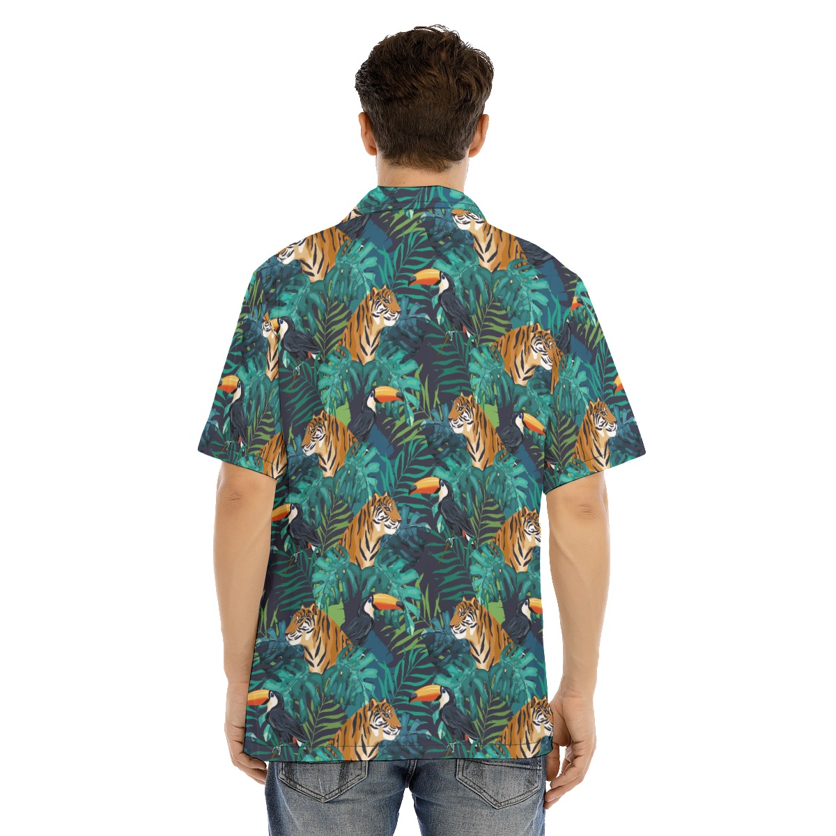 Tropical Tiger Toucan Hawaiian Shirt