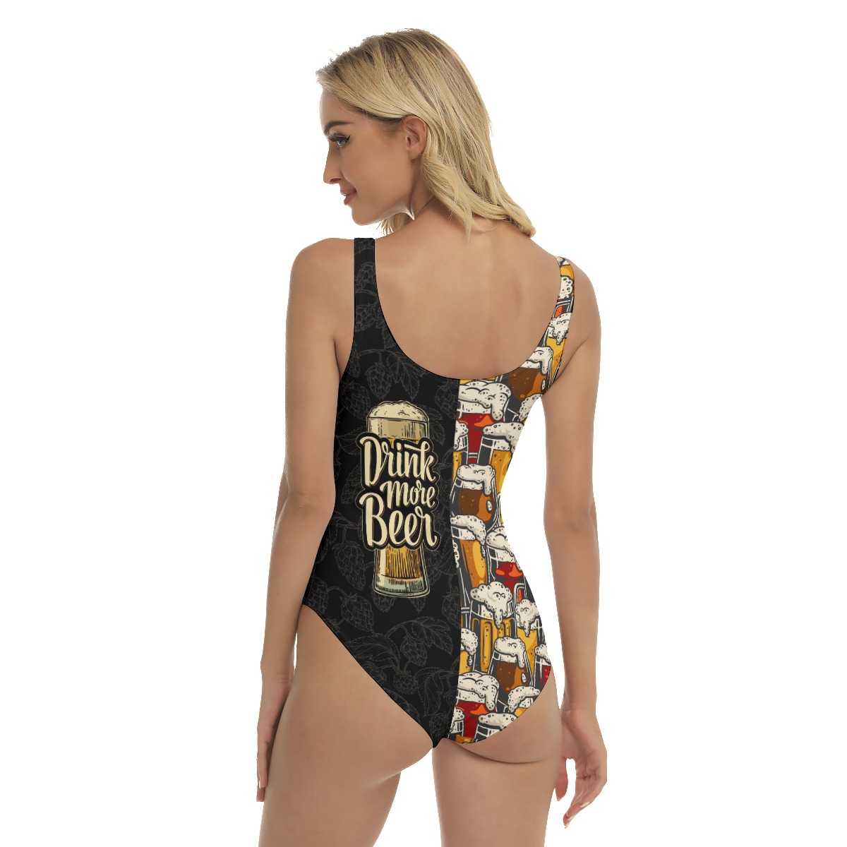 Funny Beer Hawaiian Swimsuit For Women