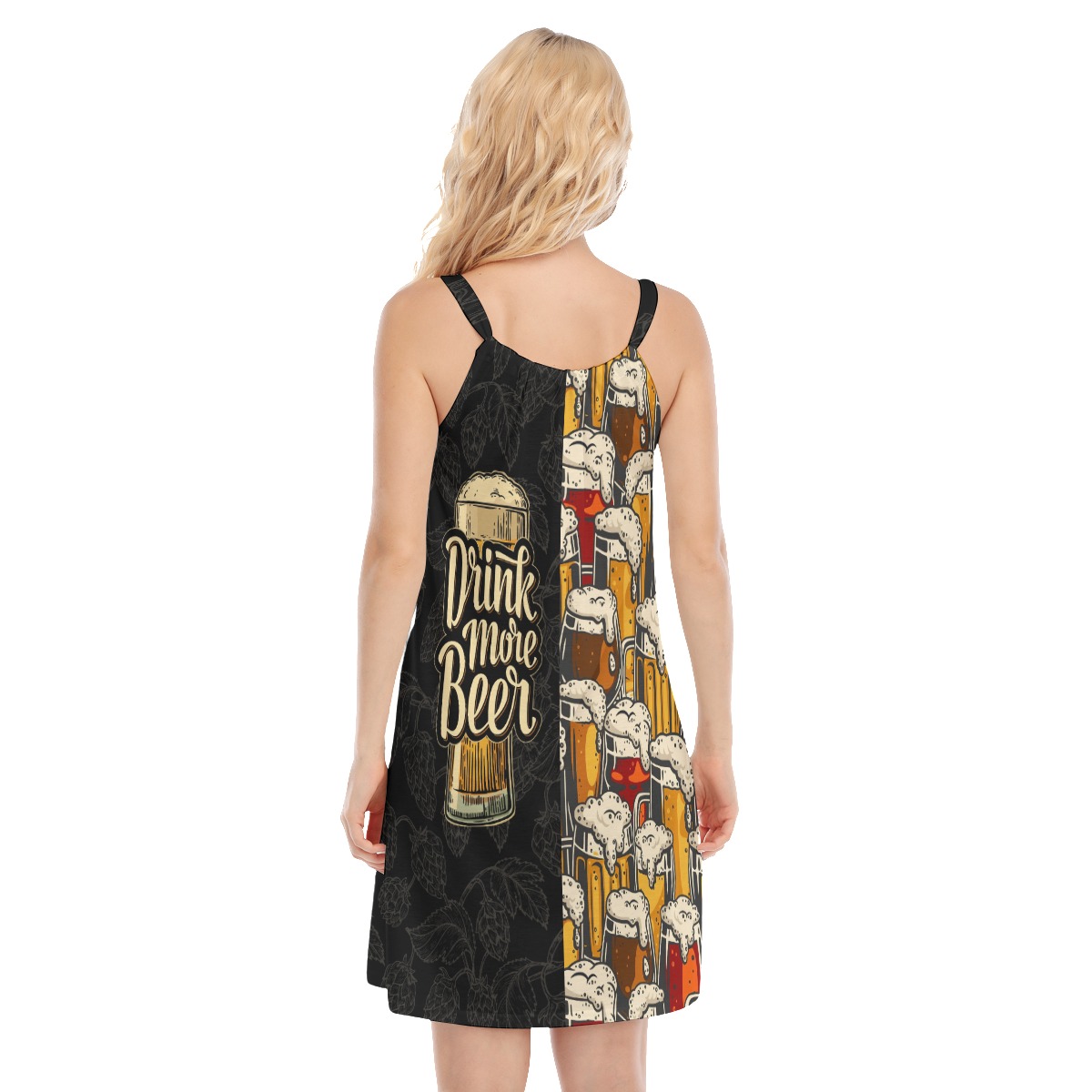 Funny Beer Hawaiian Cami Dresses For Women