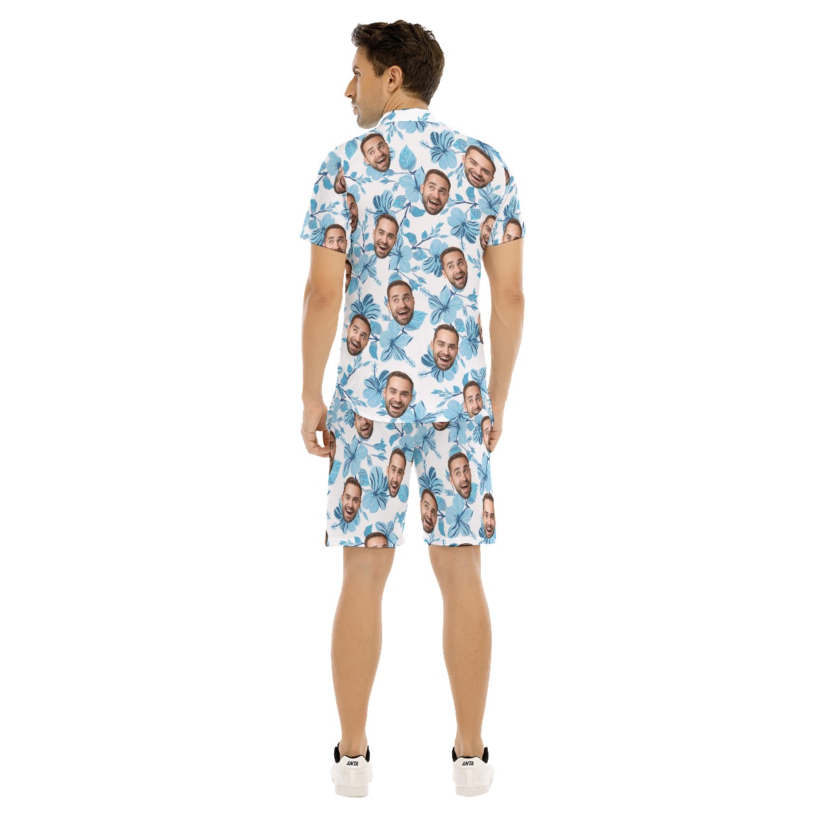 Custom Face Hawaiian Outfits With Shirt And Shorts For Men