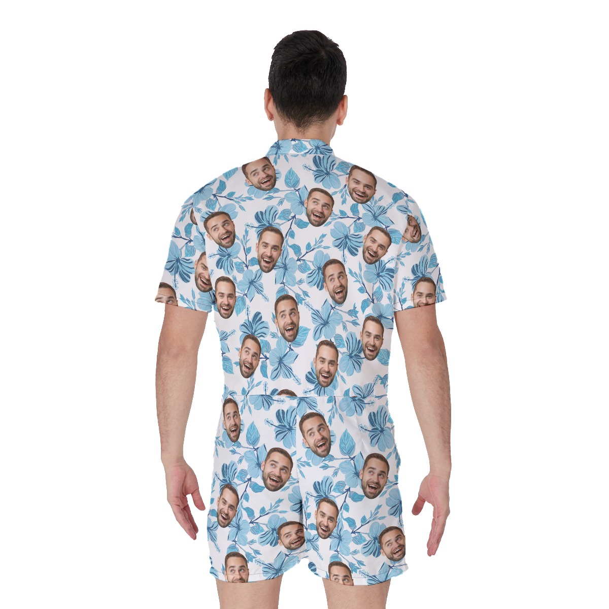 Men's Tropical Romper With Your Face