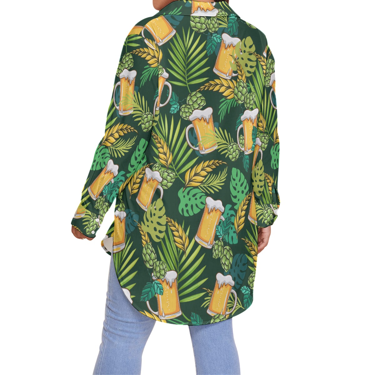 Tropical Beer Hawaiian Plus Size Shirt For Women