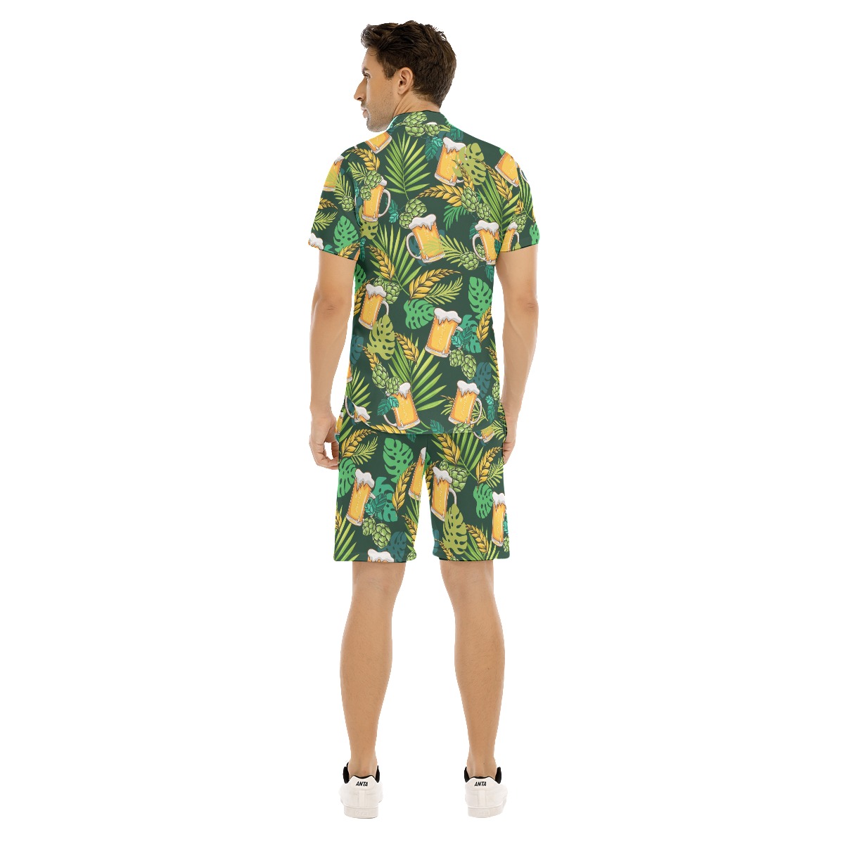 Funny Beer Tropical Hawaiian Shirt And Shorts For Men