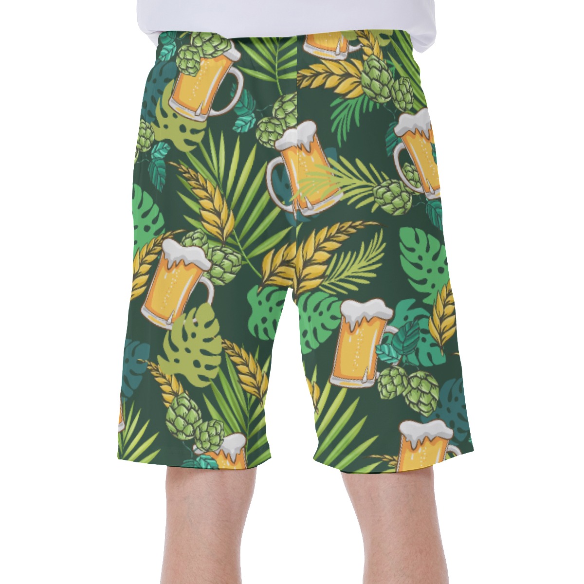 Beer Lovers Tropical Hawaiian Swim Trunks