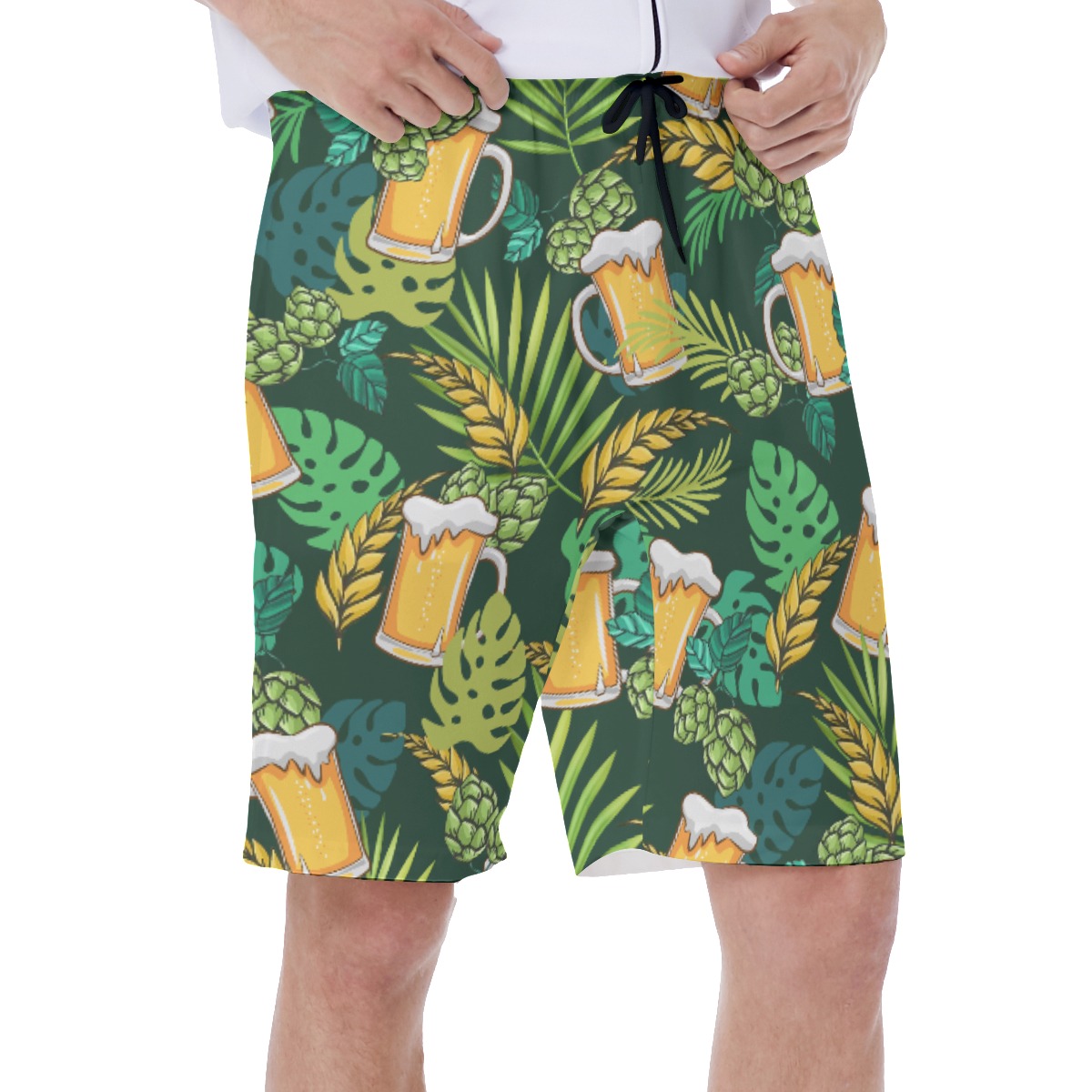 Beer Lovers Tropical Hawaiian Swim Trunks