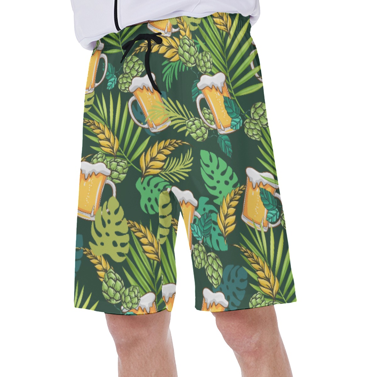 Beer Lovers Tropical Hawaiian Swim Trunks