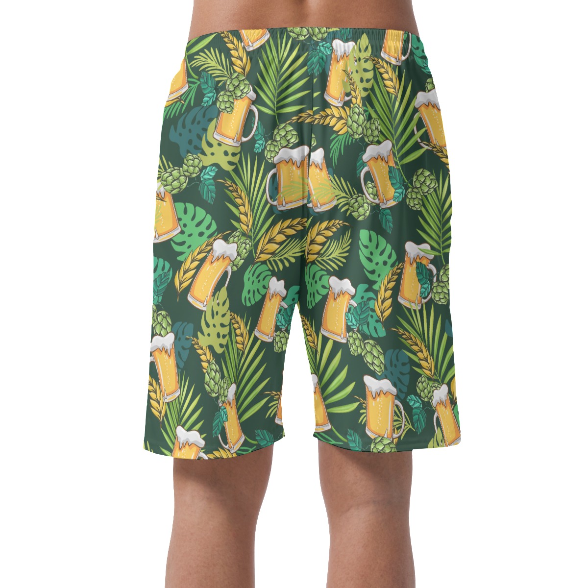 Tropical Beer Hawaiian Beach Shorts For Men