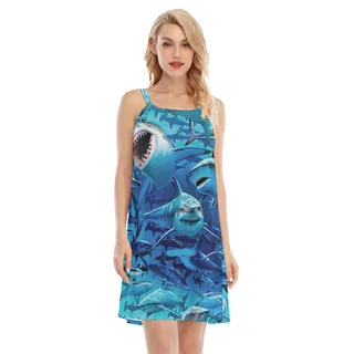 Shark Hawaiian Cami Dress For Women