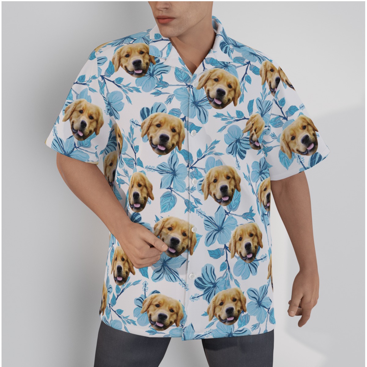 Custom Hawaiian Shirt With Multiple Pet Faces - variant image 1