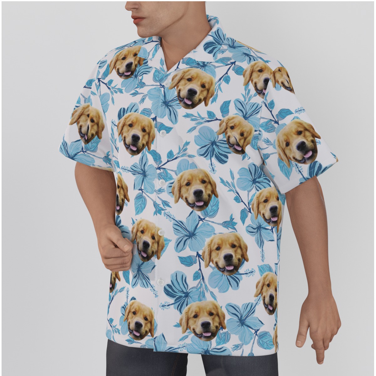 Custom Hawaiian Shirt With Multiple Pet Faces
