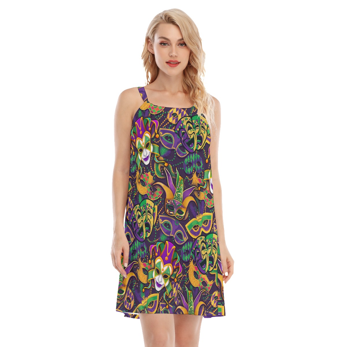 Colorful Mardi Gras Hawaiian Dresses For Women - variant image 1