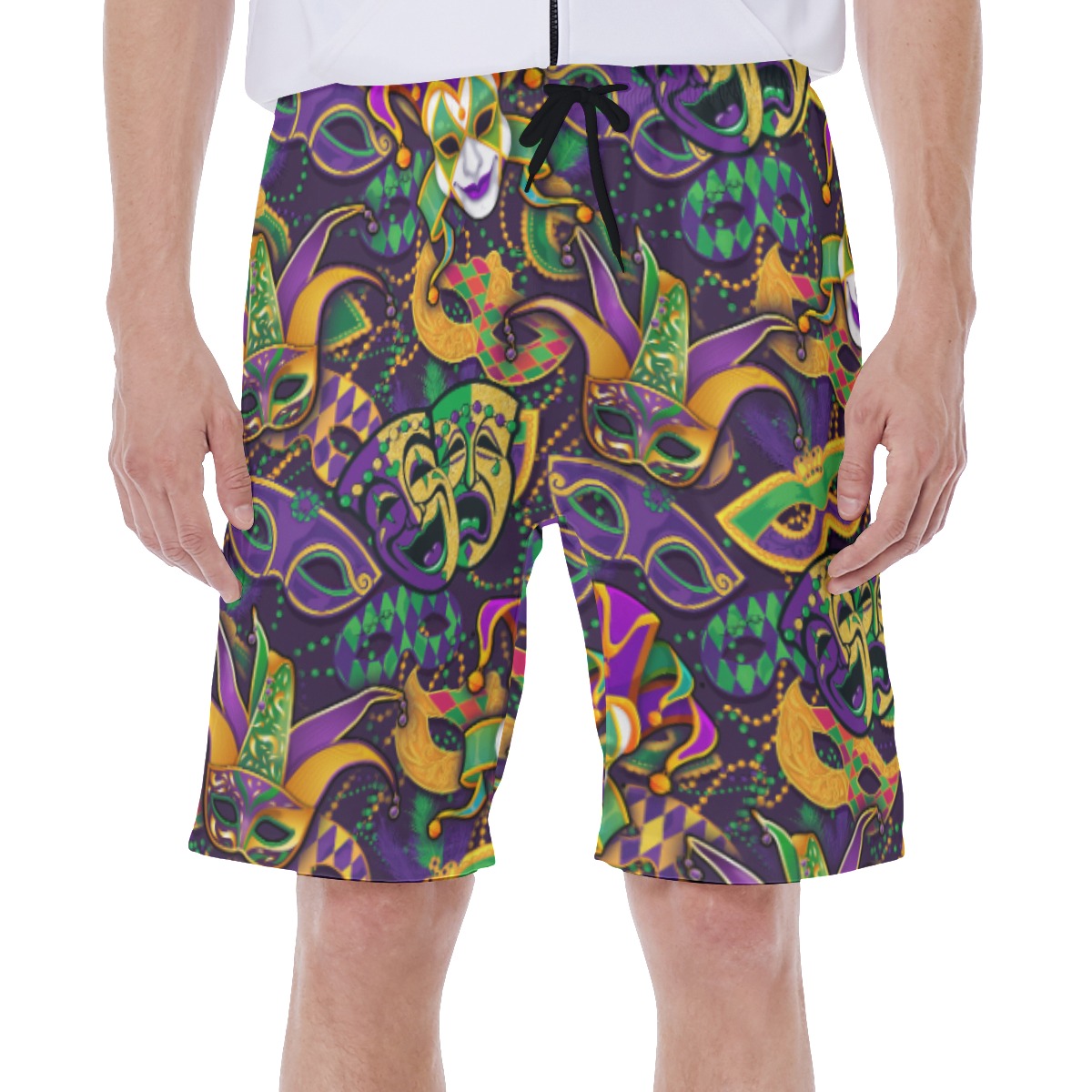 Mardi Gras Festival Hawaiian Swim Trunks For Men - variant image 1