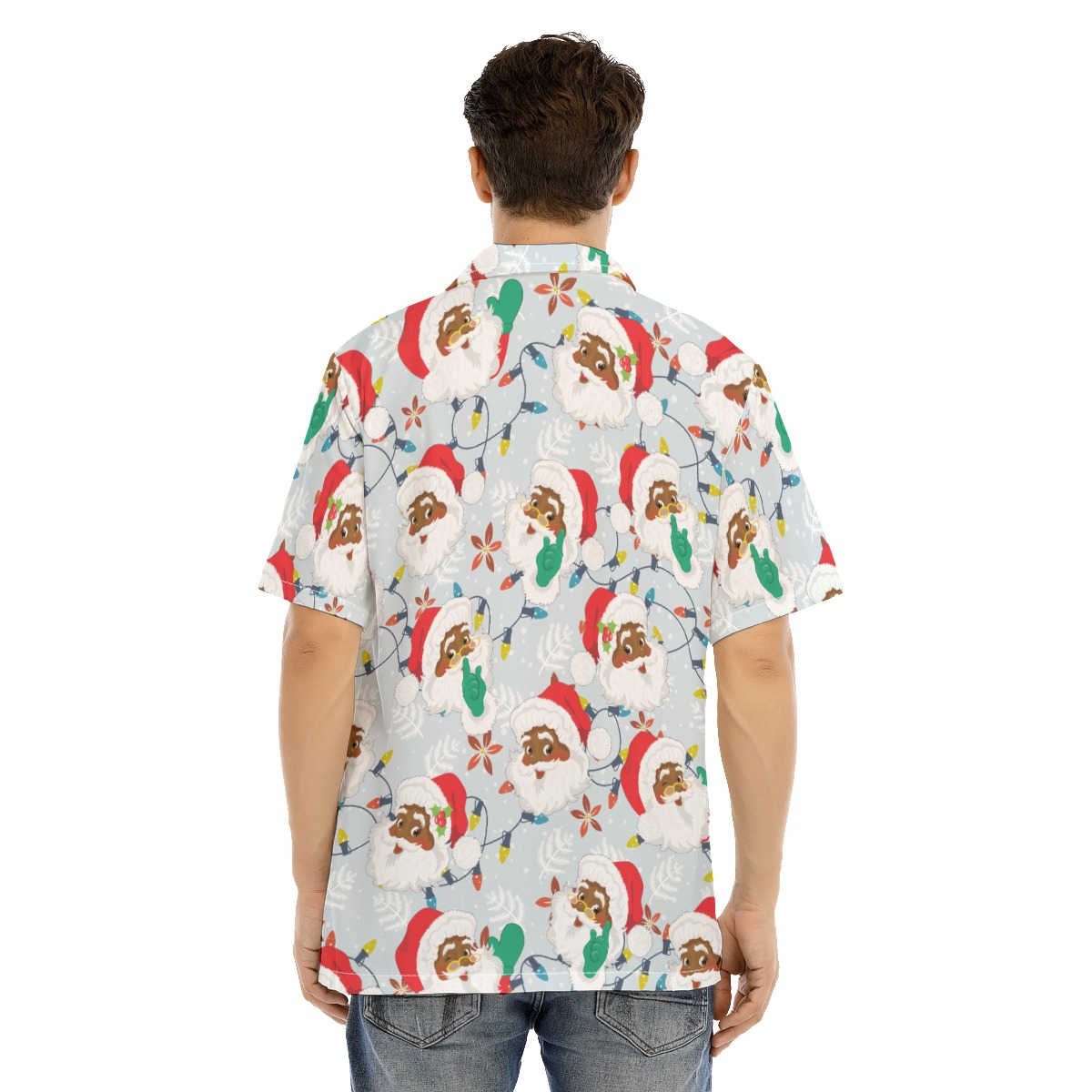 Cool African American Santa Claus Xmas Hawaiian Shirt