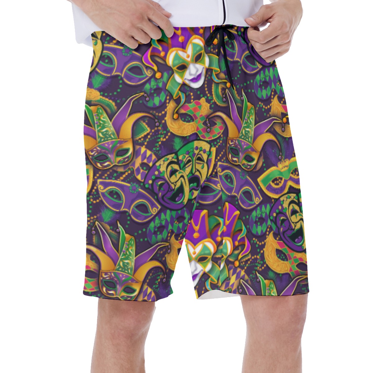Mardi Gras Festival Hawaiian Swim Trunks For Men