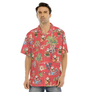 Funny Santa Claus Tactical Gun Hawaiian Shirt